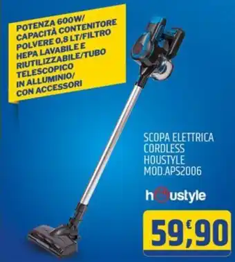 Houstyle SCOPA ELETTRICA CORDLESS HOUSTYLE MOD.APS2006