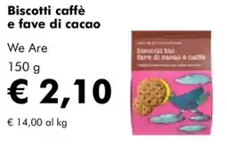 NaturaSì Biscotti caffè e fave di cacao We Are offerta