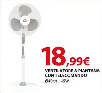 Ventilatore a piantana con telecomando