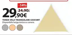 Kreo Brico e Casa Tenda vela triangolare 5x5x5mt offerta