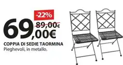 Kreo Brico e Casa Coppia di sedie taormina offerta