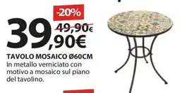 Kreo Brico e Casa Tavolo mosaico ø60cm offerta