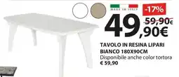 Kreo Brico e Casa Tavolo in resina lipari bianco 180x90cm offerta