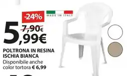 Kreo Brico e Casa Poltrona in resina ischia bianca offerta