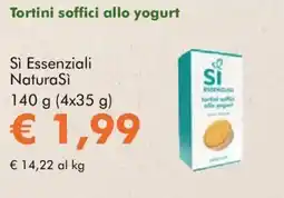 NaturaSì Tortini soffici allo yogurt Sì Essenziali NaturaSì offerta