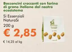 NaturaSì Bocconcini croccanti con farina di grano italiano dal nostro ecosistema Sì Essenziali NaturaSì offerta