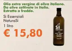 NaturaSì Olio extra vergine di oliva italiano, Da olive coltivate in Italia, Estratto a freddo Sì Essenziali NaturaSì offerta