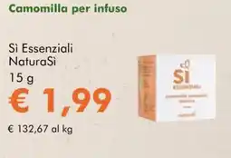 NaturaSì Camomilla per infuso Sì Essenziali NaturaSì offerta