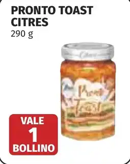Coop Pronto toast CITRES offerta