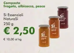 NaturaSì Composta fragola, albicocca, pesca Sì Essenziali NaturaSì offerta
