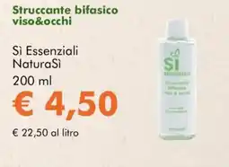 NaturaSì Struccante bifasico viso&occhi Sì Essenziali NaturaSì offerta