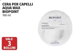 Coop Cera per capelli aqua wax BIOPOINT offerta