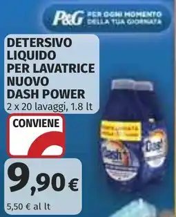 Coop Detersivo liquido per lavatrice nuovo DASH POWER offerta