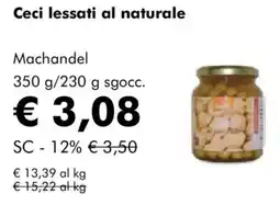 NaturaSì Ceci lessati al naturale Machandel offerta
