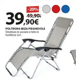 Kreo Brico e Casa Poltrona ibiza pieghevole offerta