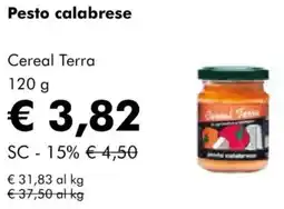 NaturaSì Pesto calabrese Cereal Terra offerta