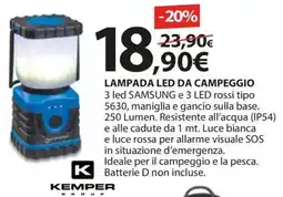 Kreo Brico e Casa KEMPER Lampada LED da campeggio offerta