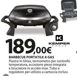 Kreo Brico e Casa KEMPER Barbecue portatile a gas offerta