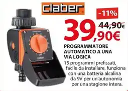 Kreo Brico e Casa Claber programmatore automatico a una via logica offerta