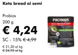 NaturaSì Keto bread ai semi Probios offerta