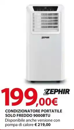 Kreo Brico e Casa ZEPHIR CONDIZIONATORE PORTATILE SOLO FREDDO 9000BTU offerta