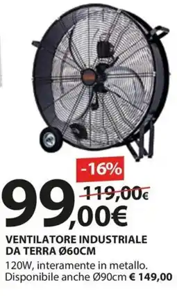 Kreo Brico e Casa Ventilatore industriale da terra ø60cm offerta