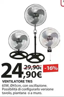 Kreo Brico e Casa Ventilatore tris offerta