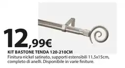 Kreo Brico e Casa Kit bastone tenda 120-210cm offerta
