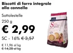 NaturaSì Biscotti di farro integrale alla cannella Sottolestelle offerta