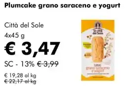 NaturaSì Plumcake grano saraceno e yogurt Città del Sole offerta