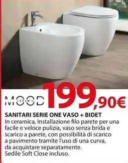 Kreo Brico e Casa Mood sanitari serie one vaso + bidet offerta