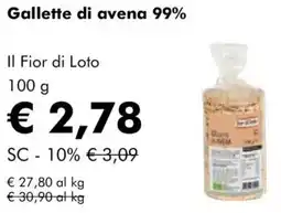 NaturaSì Gallette di avena 99% Il Fior di Loto offerta