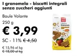 NaturaSì I granomela - biscotti integrali senza zuccheri aggiunti Baule Volante offerta