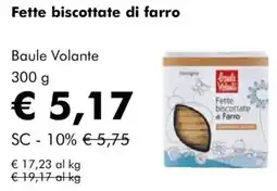 NaturaSì Fette biscottate di farro Baule Volante offerta