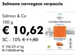 NaturaSì Salmone norvegese carpaccio Salmon & Co offerta