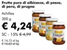NaturaSì Frutto puro di albicocca, di pesca, di pera, di prugna Achillea offerta