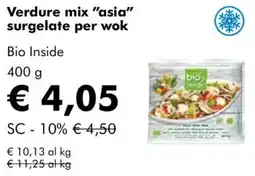 NaturaSì Verdure mix "asia" surgelate per wok Bio Inside offerta