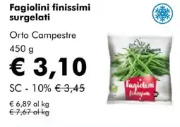 NaturaSì Fagiolini finissimi surgelati Orto Campestre offerta