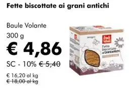 NaturaSì Fette biscottate ai grani antichi Baule Volante offerta
