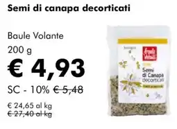 NaturaSì Semi di canapa decorticati Baule Volante offerta