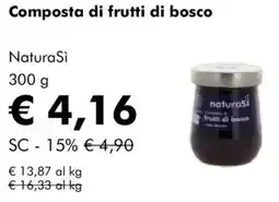 NaturaSì Composta di frutti di bosco NaturaSì offerta