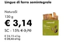 NaturaSì Lingue di farro semintegrale NaturaSì offerta