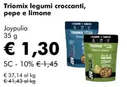 NaturaSì Triomix legumi croccanti, pepe e limone Joypulia offerta