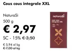 NaturaSì Cous cous integrale XXL NaturaSì offerta