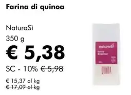 NaturaSì Farina di quinoa NaturaSì offerta