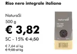 NaturaSì Riso nero integrale italiano NaturaSì offerta