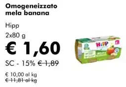 NaturaSì Omogeneizzato mela banana Hipp offerta