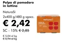 NaturaSì Polpa di pomodoro in lattina NaturaSì offerta