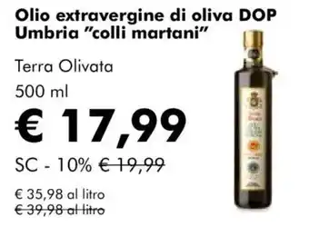 Olio extravergine di oliva DOP Umbria "colli martani" Terra Olivata