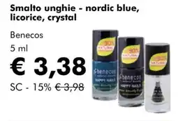 NaturaSì Smalto unghie - nordic blue, licorice, crystal Benecos offerta
